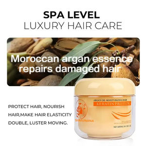 Traitement capillaire réparateur pour cheveux secs, sans rinçage, à l'huile d'argan, kératine, acide hyaluronique, collagène, lissant et adoucissant - Product Image 5