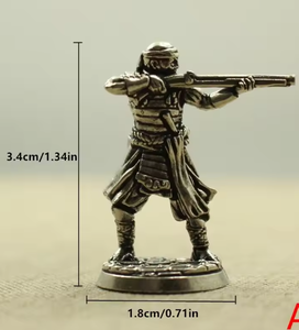 Figura Decorativa de Cobre Puro de un Samurái del Shogunato Japonés, Estilo Musquetero Antiguo, para Juegos de Mesa o Decoración de Automóviles (1 Pieza) - Product Image 4