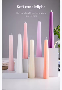 Nordic-style Creative Morandi-colored Long-stem Soybean Blended Wax Cylindrical Aroma <b>Candles</b> Custom-made Wedding Banquet Decor - Product Image 6