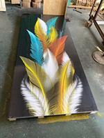 Panneau mural floral imprimé UV 5D 4x8ft ignifuge, résistant à l'humidité, imperméable, anti-fumée, antidérapant, facile à poser, moderne, pour salle à manger et chambre