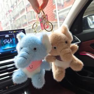 Porte-clés LED mignons de dessin animé avec pendentifs éléphant, peluches et écharpes – Sûr pour tous - Product Image 4