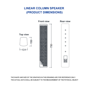Ipalead M-406A Professional <strong>4</strong>-inch <strong>Line</strong> <strong>Array</strong> Column <strong>Speaker</strong> for Conference Rooms Stage &amp; Outdoor Use 1 Year Warranty - Product Image 4
