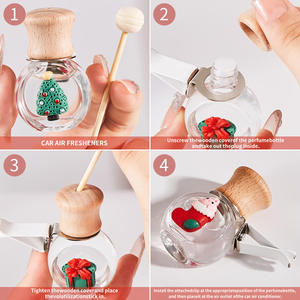 <span class=keywords><strong>Parfum</strong></span> de <span class=keywords><strong>voiture</strong></span> de Noël 10ml, senteur florale longue durée, style moderne, modèle Père Noël, pour grille d'aération de climatisation - Product Image 2
