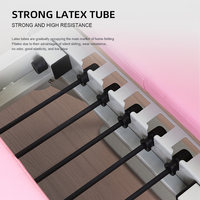 Reformer de Pilates Plegable, Portátil, Resistente y que Ahorra Espacio, Ecológico, Color Rosa, Ajustable, Multifuncional, para Entrenamiento del Core en Casa