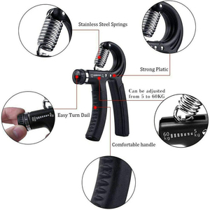 Penguat Pegangan Tangan Kit Olahraga 5 Pak, Alat Latihan Pegangan Jari Dapat Disesuaikan Pita Extender Resistensi Kekuatan Jari - Product Image 2