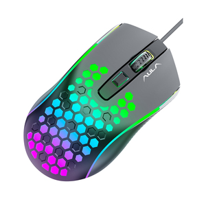 Nouvelle <span class=keywords><strong>souris</strong></span> de jeu AULA S11 filaire, légère, ergonomique, design nid d'abeille, <span class=keywords><strong>souris</strong></span> de jeu RGB, capteur de précision 3600 dpi - Product Image 5