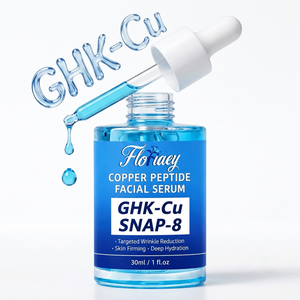 Sérum facial anti-âge GHK-Cu Blue Copper Peptide <span class=keywords><strong>Matrixyl</strong></span> SNAP-8, stimulant le collagène, pour les rides, OEM ODM, marque privée - Product Image 1
