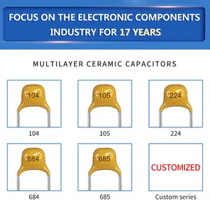 50V tegangan rendah ukuran kecil kapasitansi besar kopling isolasi Dc penggunaan Bypass MLCC kapasitor keramik multilapis kapasitor tua