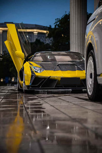 ชุดแต่งตัวถังคาร์บอนไฟเบอร์แห้งแบบใหม่ Runde CMST Design สำหรับ Aventador LP700 ติดตั้งง่ายแบบขันสกรู ฝากระโปรงหน้า สเกิร์ตข้าง - Product Image 3
