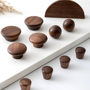 Poignée <span class=keywords><strong>de</strong></span> tiroir en bois rond à trou unique personnalisée - Poignée pour armoire, tiroir, <span class=keywords><strong>porte</strong></span> <span class=keywords><strong>de</strong></span> placard, style bois original - Product Image 4