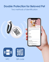 Pawview Benutzerdefinierter Silikon NFC Smart QR-Code Haustier-Tag Großhandel Hunde-AirTag Personalisierter Haustier Hunde-ID-Tag