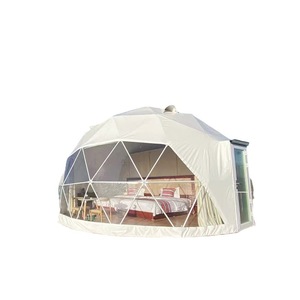 Hébergement hôtelier en forme de dôme igloo, structure en acier hémisphérique, design moderne - Product Image 1