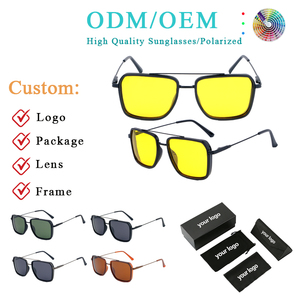 Lunettes de <span class=keywords><strong>soleil</strong></span> polarisées carrées 2026 pour femmes et hommes, monture métallique fine et tendance, protection UV400, durables, protection solaire, fabrication OEM ODM - Product Image 1