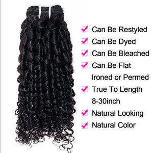 Rizos Pixie Paquetes de cabello humano <span class=keywords><strong>doble</strong></span> dibujado Tejido de cabello brasileño 3 paquetes Ofertas Pixie Curls 100% Paquetes humanos en venta - Product Image 4