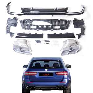 Venta caliente Ajuste de alta calidad para Mercedes Benz 2016 + 2017 Sport renovado E53 E63 parachoques trasero envolvente y escape tailthroat - Product Image 1
