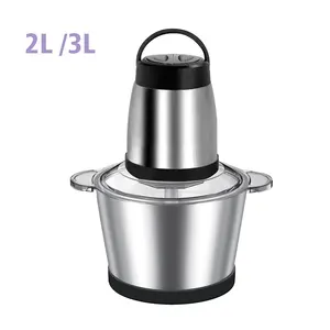 Hot Sell Cheap Factory Price Kitchen Food Meat Mincer Chopper Best Home Mini Stainless Steel 2l 3l Electric Meat Grinder