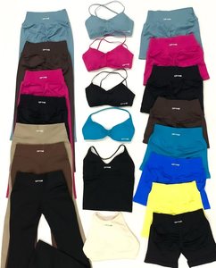Set Yoga 3 Pezzi <span class=keywords><strong>DF</strong></span> per Sport ad Alto Impatto: Reggiseno Sportivo, Pantaloni da Palestra, Top Corto Senza Cuciture con Supporto Elevato e Coppe Rimovibili - Product Image 1