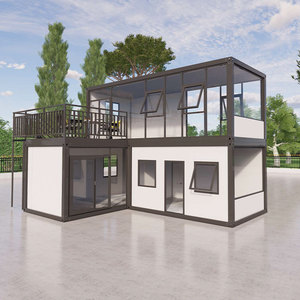 Casa Contenedor Desmontable de Diseño Moderno Rectangular para Uso en Exteriores, Grosor Estándar - Product Image 1