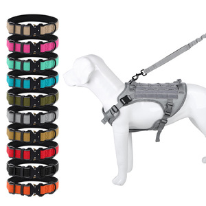 Arnés táctico para perros con correa, tamaño mediano, ajustable, para entrenamiento y paseo al aire libre. - Product Image 1
