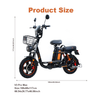 Sepeda Listrik M KUGO V3 PRO MAX 800W 75KM Jarak Jauh 60V 28Ah Kecepatan Maksimum 51Km/jam Ban 17 inci Sepeda Kota Kit Ebike