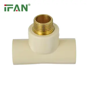 IFAN OEM ODM PVC Plumbing Fitting Brass Insert Male Tee CPVC Pipe Fittings