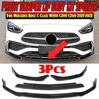 Lame de pare-choc avant de haute qualité, séparateur de lèvre, kit de carrosserie, pour Mercedes Benz classe C W206 C200 C260 2021 2022