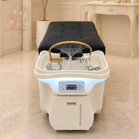 Bac à shampoing portable en acrylique sans plomberie, lit de lavage de cheveux avec circulation d'eau en cascade pour spa capillaire