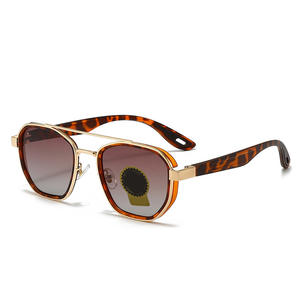 Partagas Fashion Designer Lunettes de soleil Métal Cadre Carré Double Pont UV400 Lunettes de soleil de protection pour hommes - Product Image 5