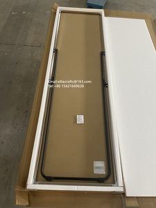 <span class=keywords><strong>Miroir</strong></span> sur pied rectangulaire arqué contemporain en verre trempé incassable avec cadre, pour décoration intérieure personnalisée - Product Image 5