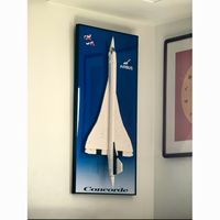 Cadre mural personnalisé pour l'avion Concorde de la série Compatible Creativity 10318, pour l'avion Airbus, à suspendre au mur