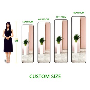 กระจกโลหะตั้งพื้นขนาดใหญ่สำหรับตกแต่งด้วยกรอบสีทองสำหรับห้องนั่งเล่นขนาด40*150ซม. - Product Image 2