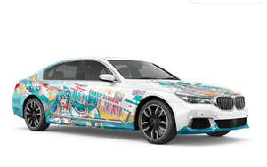 Autocollant de voiture en vinyle imperméable imprimé sur mesure, design de pare-chocs d'anime mignon, auto-cicatrisant, anti-rayures, <span class=keywords><strong>film</strong></span> de carrosserie JDM, transfert découpé, PVC - Product Image 5