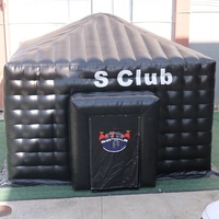 Tente gonflable durable en forme de cube pour bars de discothèque, soirées et événements, personnalisable en couleur, fabriquée en Chine, avec souffleur d'air