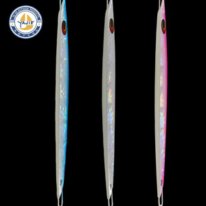 Señuelo de Pesca Jigging Estilo Japonés Yajie, 300g, 30cm, Plateado Láser Azul, para Pesca en Agua Salada - Product Image 1
