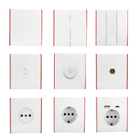 Nouvelle Conception Interrupteur Mural Monopolaire 10A Durable Norme UE Interrupteur de Rideau Sans Ressort Ignifuge PC Certification CE