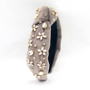 Gaya Modern beludru berlian imitasi bunga Korea Fashion manis kualitas baik grosir aksesoris rambut - Product Image 3