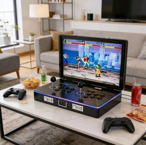 Console <span class=keywords><strong>de</strong></span> <span class=keywords><strong>jeu</strong></span> d'arcade pliable à double écran, écran 21 pouces, portable, avec cabinet <span class=keywords><strong>en</strong></span> métal et verre, joystick, fonction monnayeur, Claw/Mini - Product Image 5