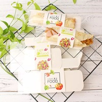 Boîtes d'emballage personnalisées en carton compostable pour baguettes, aliments chauds, tortillas, sandwichs, burritos, rouleaux, avec fenêtre en PLA