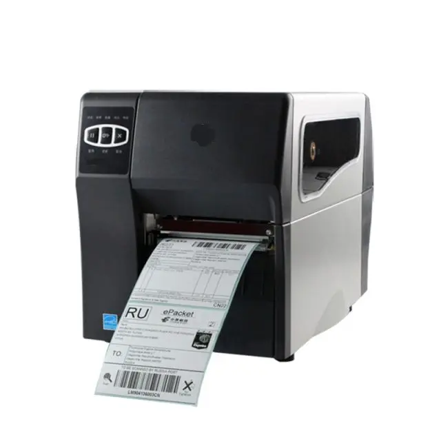 Zebra ZT210 200DPI 300DPI Impresora de código de barras de etiquetas térmicas industriales de escritorio con teclado simple con cortador