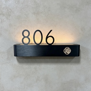 Custom Outdoor Waterproof Office Door Sign LED Backlit <strong>House</strong> Number Sign 3D Metal Aluminum Hotel Villa Door Address <strong>Plaque</strong> - Product Image 4