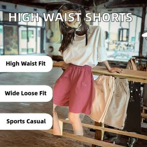 Shorts coréens pour femmes, couleur bonbon, été, bureau, taille élastique, jambe large, mini, taille haute, style Harajuku, avec ceinture - Product Image 2