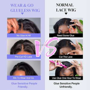 Großhandel Klebefreie Lockige Echthaar-<span class=keywords><strong>Bob</strong></span>-Perücken für Frauen HD-Spitze 100% Jungfräuliches Remy-Peruanisches Haar Kurze Länge Fertig zum Tragen - Product Image 2