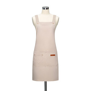 Tablier de travail à bretelles croisées, taille unique, en polyester, anti-plis, imperméable, pour usage en restaurant - Product Image 3