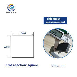 Nhà máy bán tùy chỉnh màu đen FKM vuông soild dải cao su hình chữ nhật dây cao su - Product Image 6
