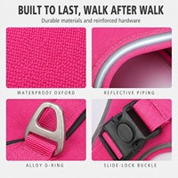 Harnais pour chien léger et rembourré multifonction, réfléchissant à 360 degrés, en tissu Oxford imperméable, anti-perte, avec localisateur AirTag intégré