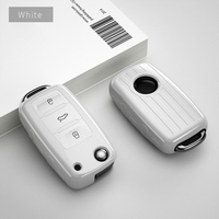 Housse de clé souple en TPU Micora populaire pour clé de voiture Volkswagen à 3 boutons avec motif fibre de carbone et protection Zhejiang