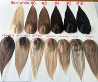 Extensiones de Cabello Humano Virgen Remy, Similares al Cabello Europeo, con Base de Seda, Base Mono, Base de Encaje, para Mujeres con Pérdida de Cabello, Precio de Fábrica