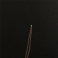 Luz LED SMD de Arquitectura de Color Blanco Cálido y Rojo, Modelo 0201 3V 0.08mm, Cable de Cobre, para Diorama de Tren, Juguete DIY
