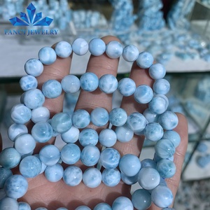 Venta al por Mayor de Cuentas de Larimar Azul Natural Dominicano, Precios de Pulseras de Larimar para Mujeres y Hombres - Product Image 2