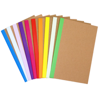 Cuadernos de composición A5 con cubierta de papel kraft, 30 hojas rayadas, con espalda arcoíris, para estudiantes y oficina.